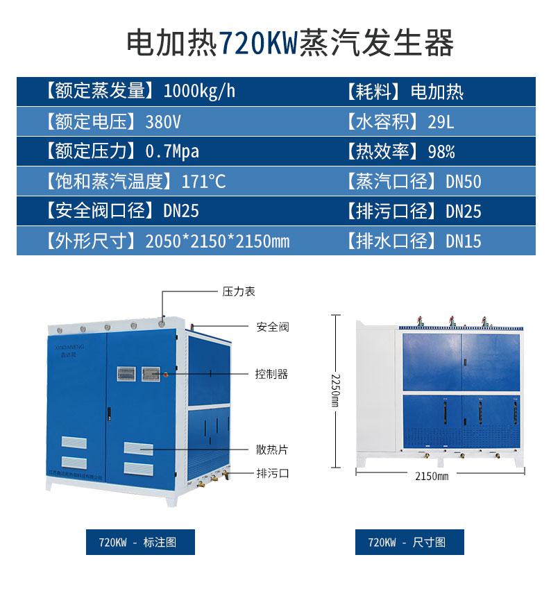 鑫達(dá)能720kw<a href='http://jbmp3battery.com/dianre' target='_blank'><u>電加熱蒸汽發(fā)生器</u></a>